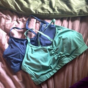 Gym shark runched sports bras set of 2